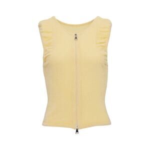 AYA MUSE Aero Top NWT $350 Yellow Full Zip Viscose Blend Size S